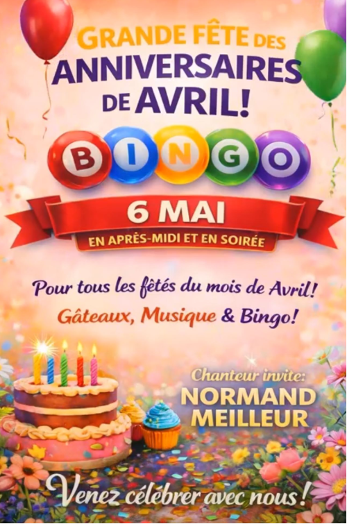 Grande fête des anniversaires du mois d'avril !
