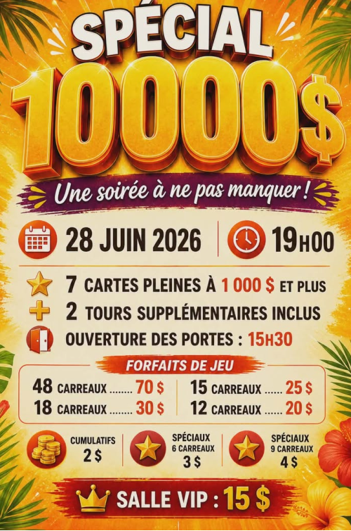 Spécial 10 000$