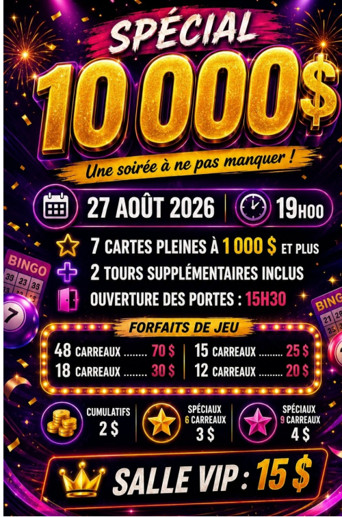 Soirée spéciale 26 août